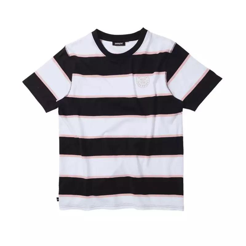 Tee shirt MYSTIC The Stripe Tee Black