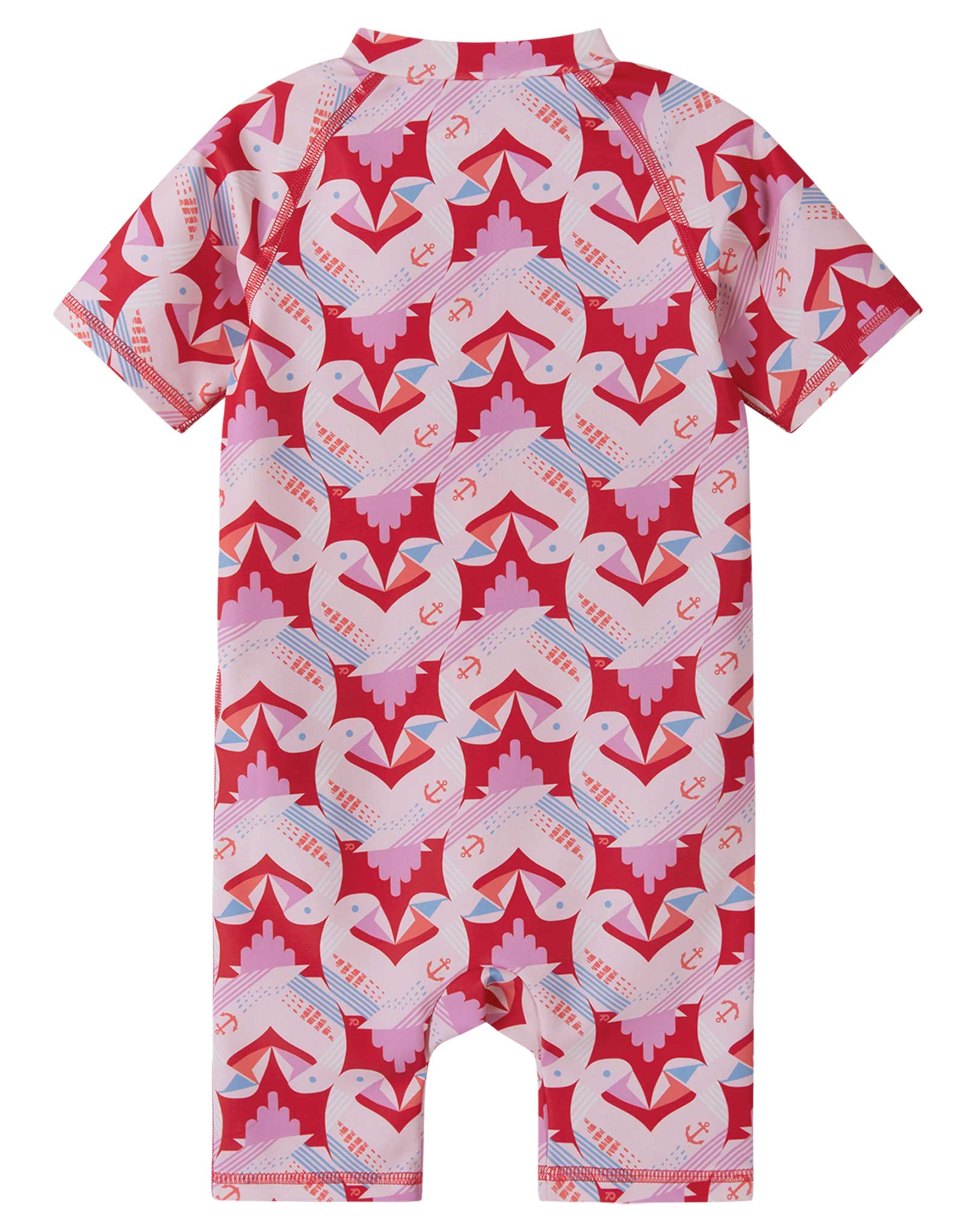 Schwimmanzug ATLANTTI BLUMEN in misty red