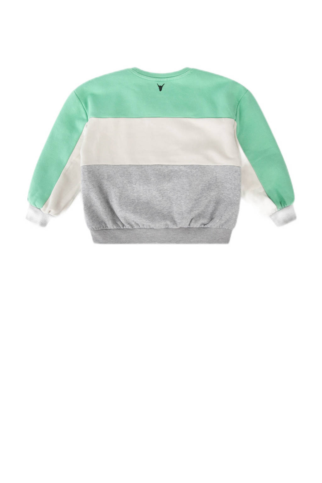 Alix the Label sweater mintgroen/wit/grijs