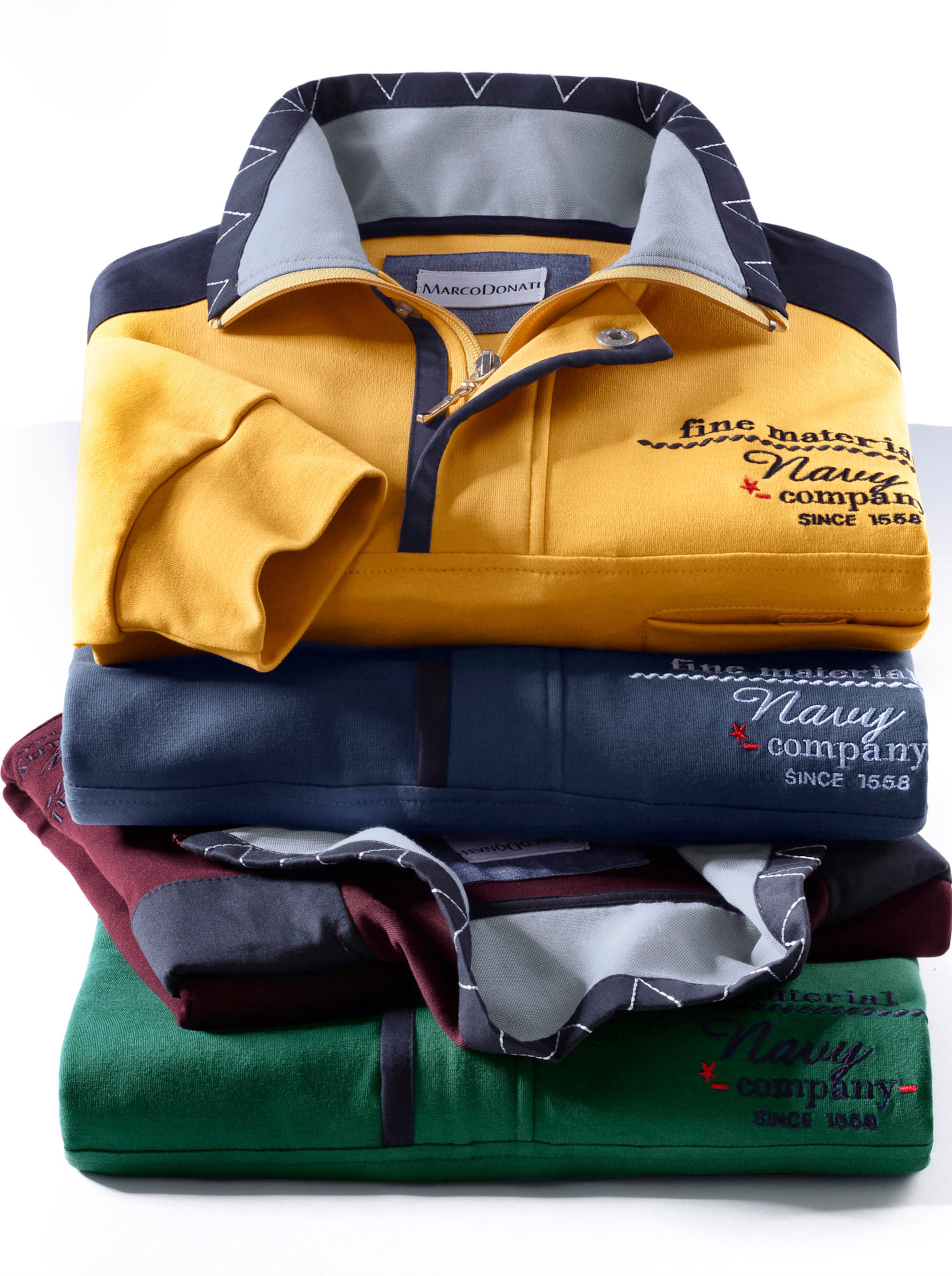 Marco Donati Langarm-Shirt in curry