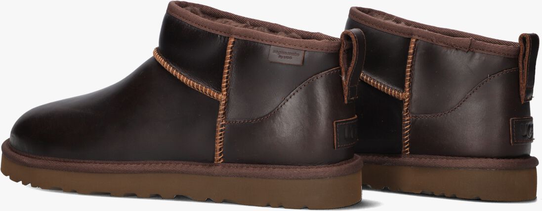 bruine ugg vachtlaarzen classic ultr mini lthr