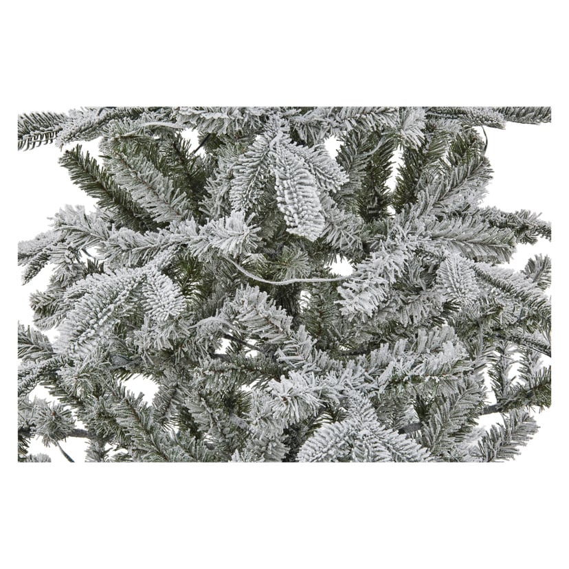 Naturtro juletre med kunstsnø og LED-belysning 230 cm