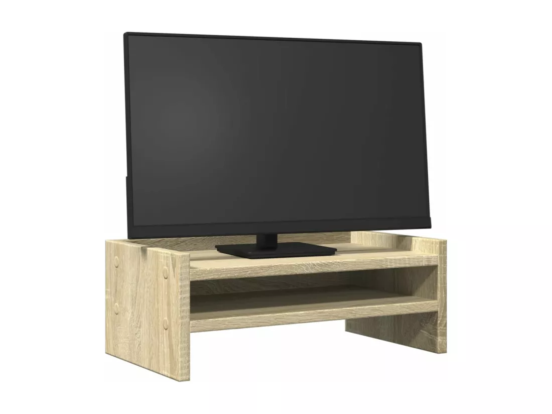 Support de moniteur chêne sonoma 42x24x16 cm bois d'ingénierie