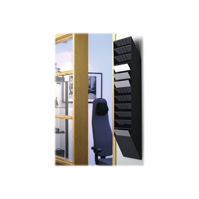 Durable Flexiboxx - Présentoir mural porte-document - 12 cases A4 paysage - noir