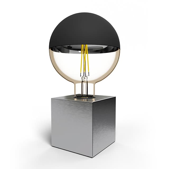Support de lampe de table Holder E27 40W IP44 Calex argenté H.8,5 cm