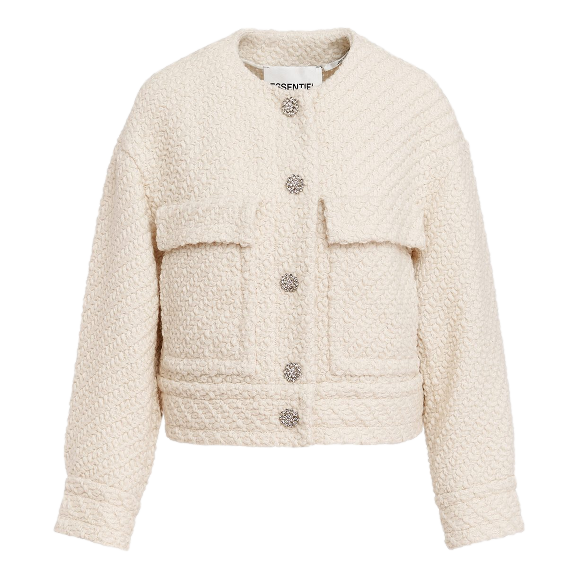 GOUVEAU - Veste courte en tweed de laine mélangée | Blanc