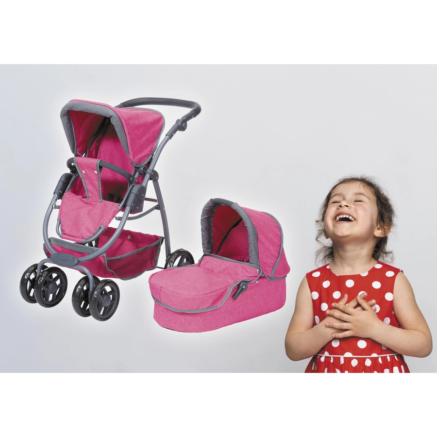 knorr toys® Puppenwagen Coco - berry rosa
