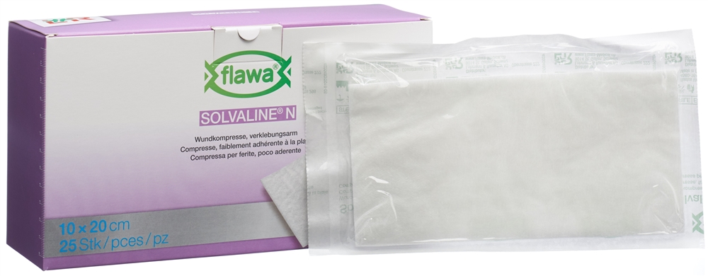 FLAWA Solvaline N Kompressen 10x20cm steril 25 Stk