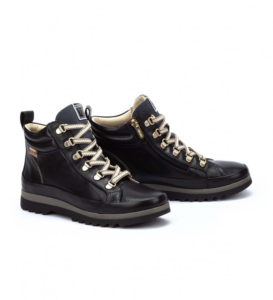 Botas de tornozelo Pikolinos Vigo em couro preto