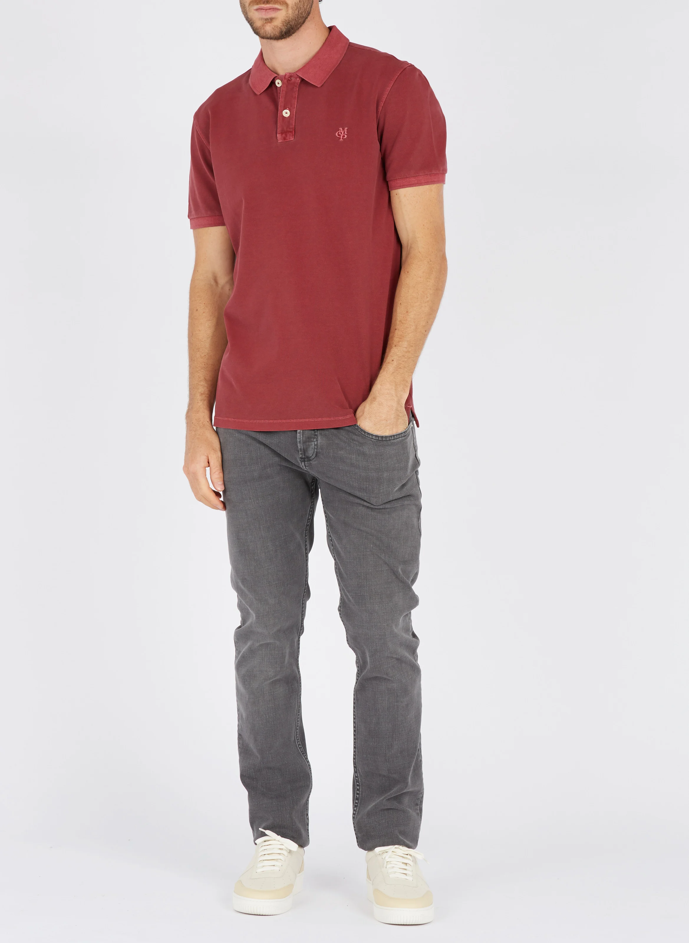 Jean slim taille normale en coton stretch | Gris