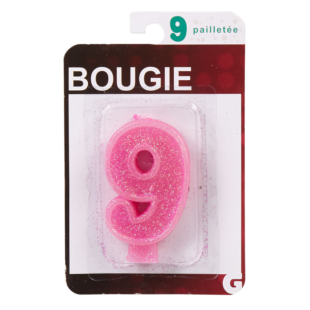Bougie anniversaire chiffre 9