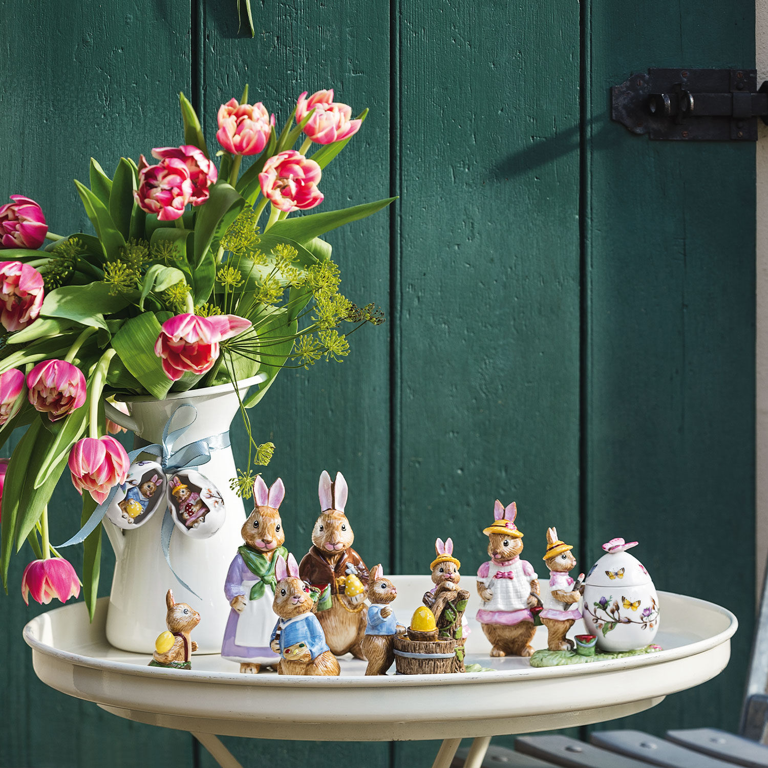 Bunny Tales Easter figurine Multi-colored, 2.4'' x 3'' x 5.8'', porcelain
