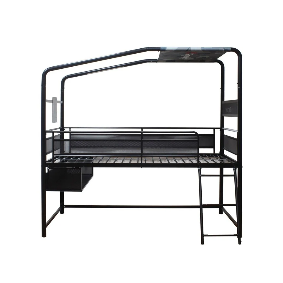 Xrocker Contra Mid-Sleeper Gaming Bunk Bed With Reversible Profile - Black And Camo