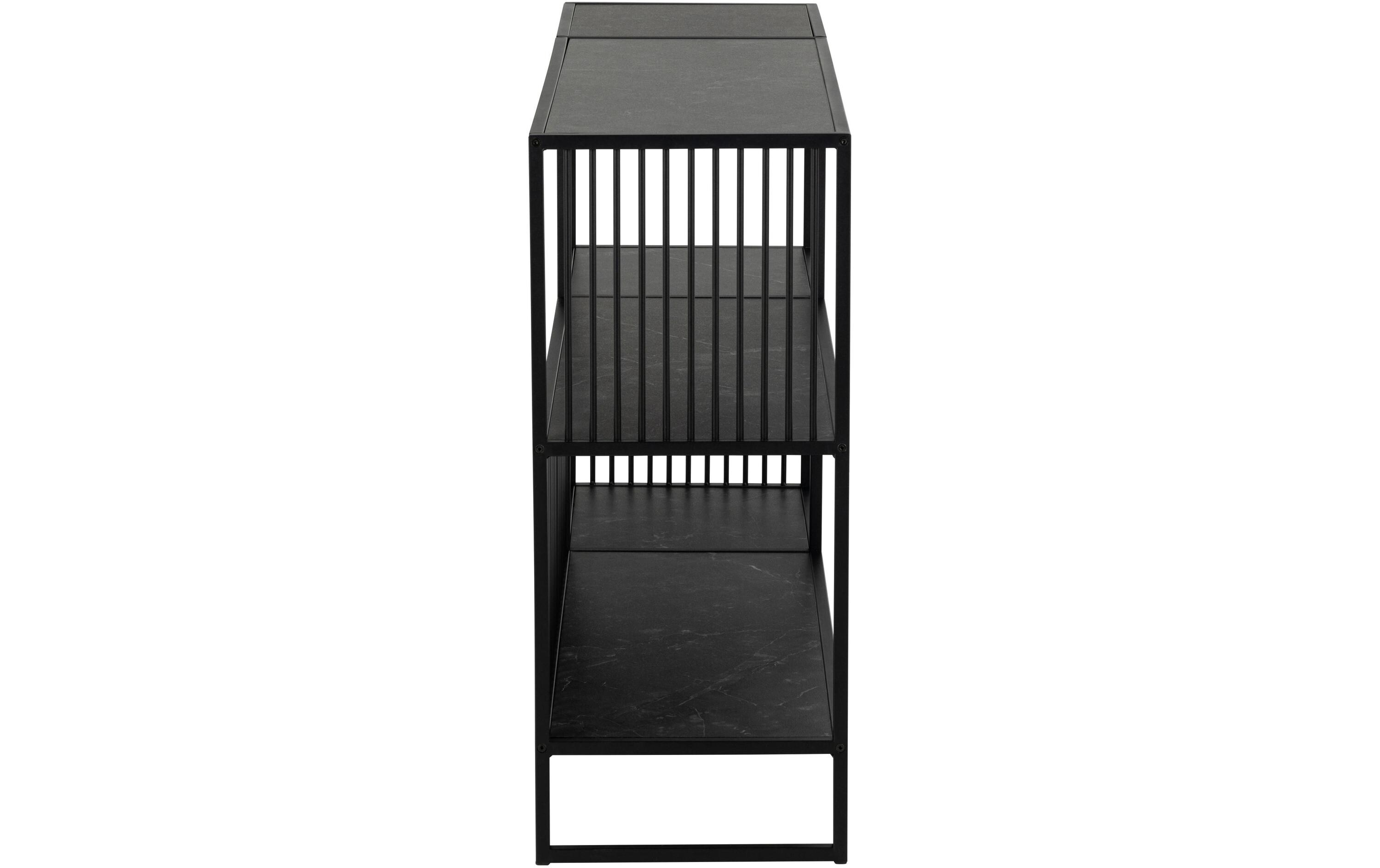 Regal Strington 120 x 35 x 83 cm, Schwarz<br>Bücherregal