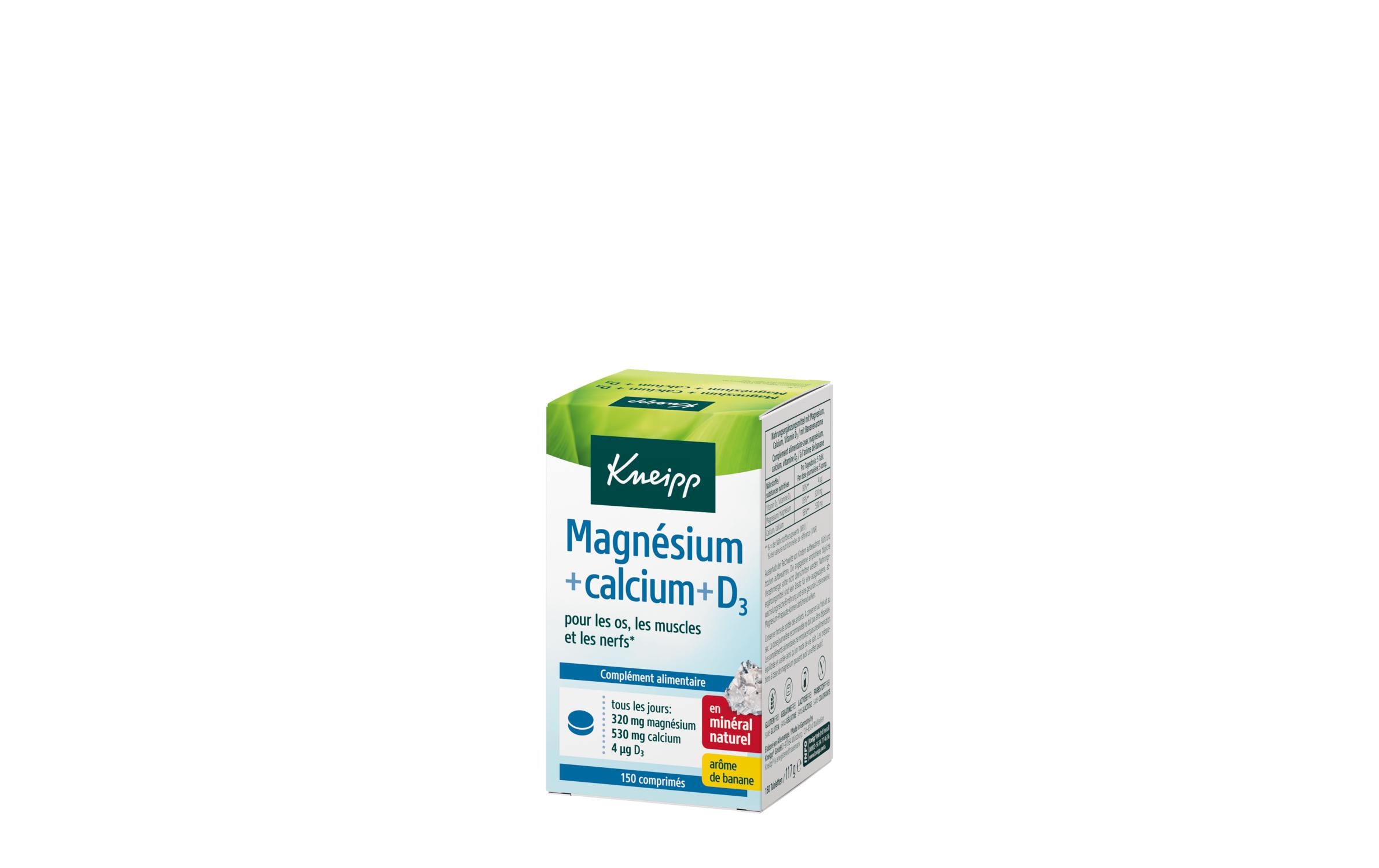 Brausetablette Magnesium + Calcium und Vitamin D3 MagnesiumMagnesiumpräparat trägt zur Erhaltung normaler Knochen bei