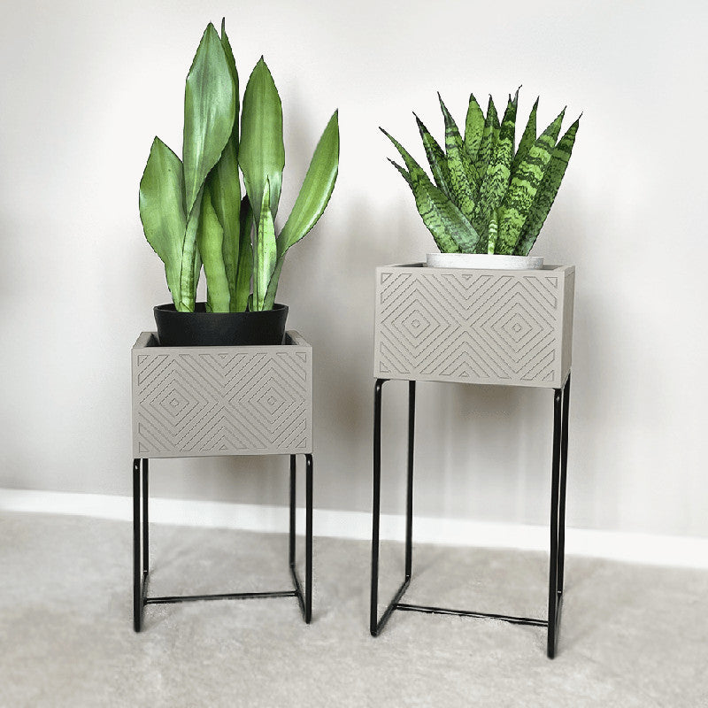 Nevi the plantbox Sandgrau, Schwarz S