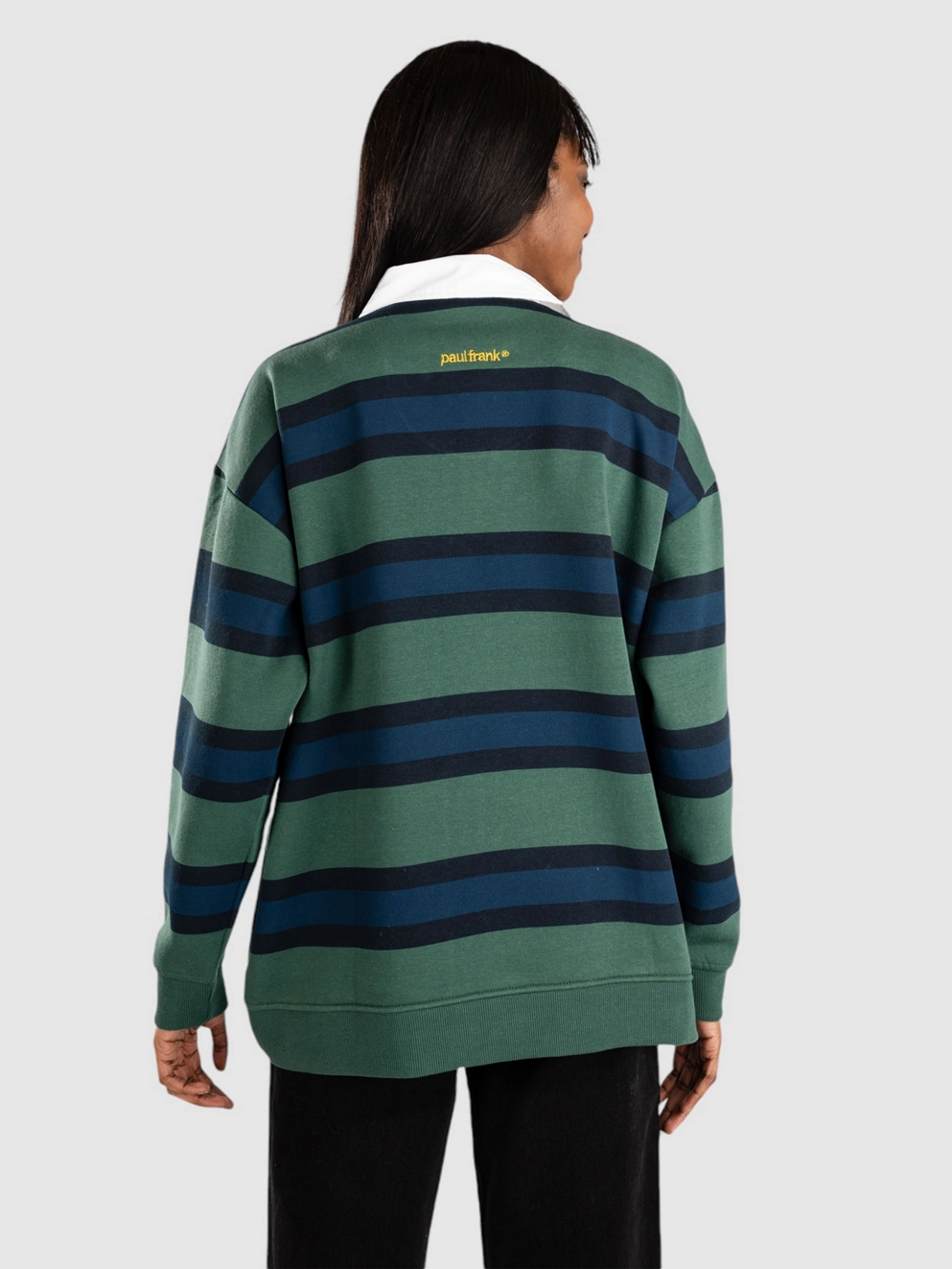 Daisy Street x Paul Frank Embroidered Varsity Rugby Sweat Long Sleeve multi