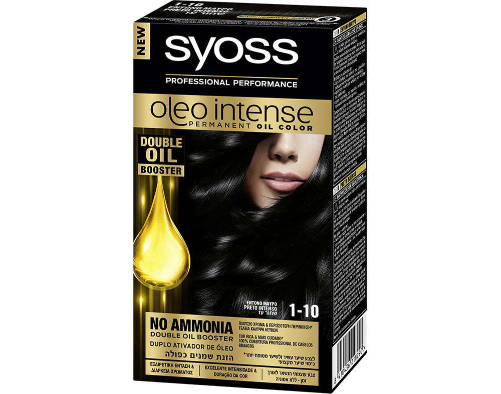 COLORAÇÃO SYOSS ÓLEO INTENSE1-10 PRETO INTENSO