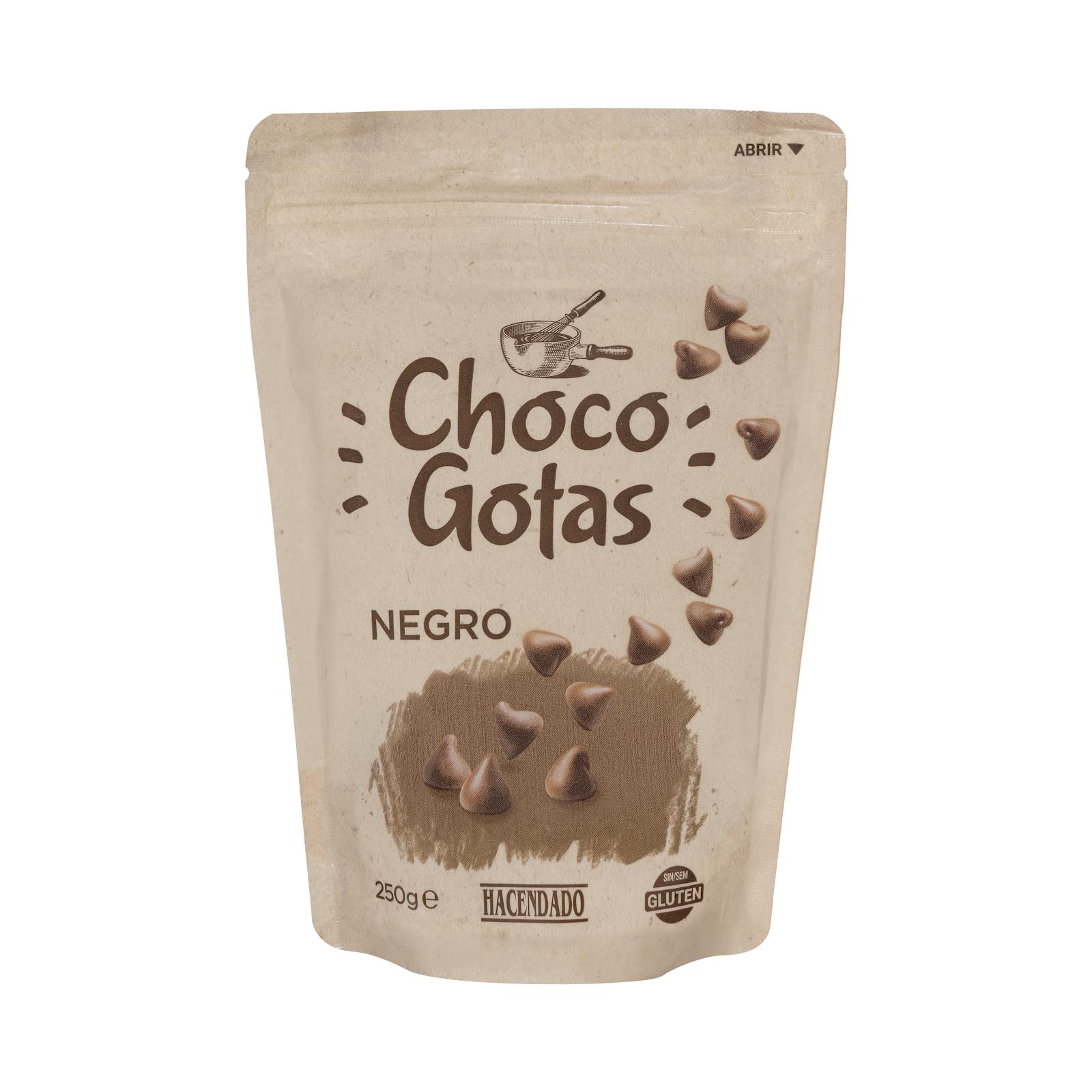 Gouttes de chocolat noir Hacendado à fondre