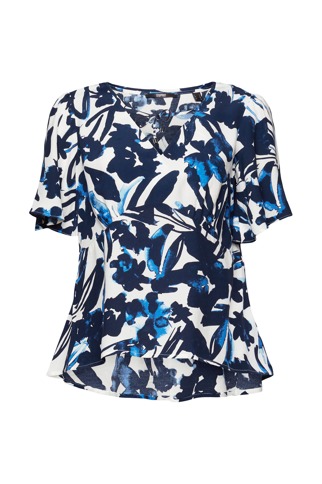 Blusa ECOVERO em viscose com estampa floral - Estampa azul