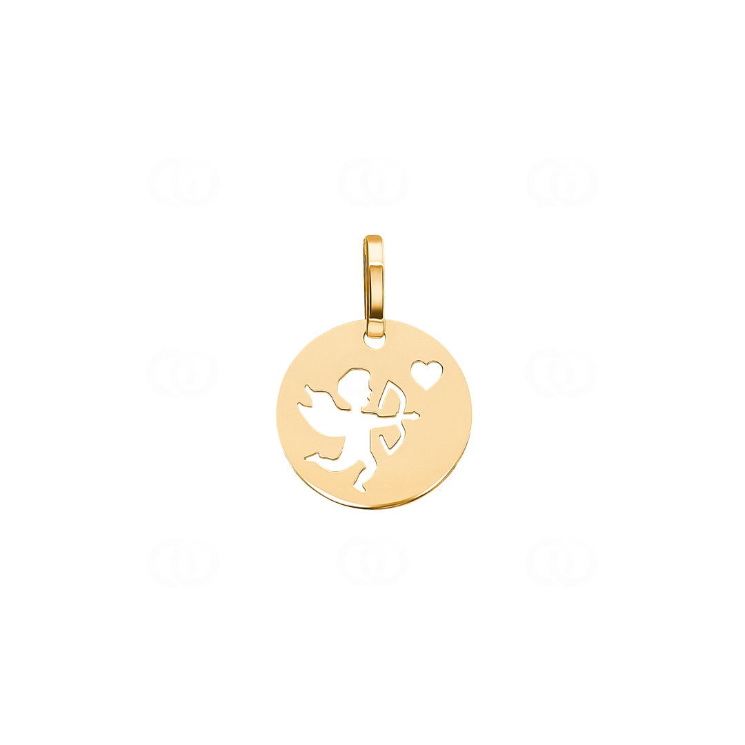 Anhänger 750/18 K Gelbgold Amor Ø 17mm