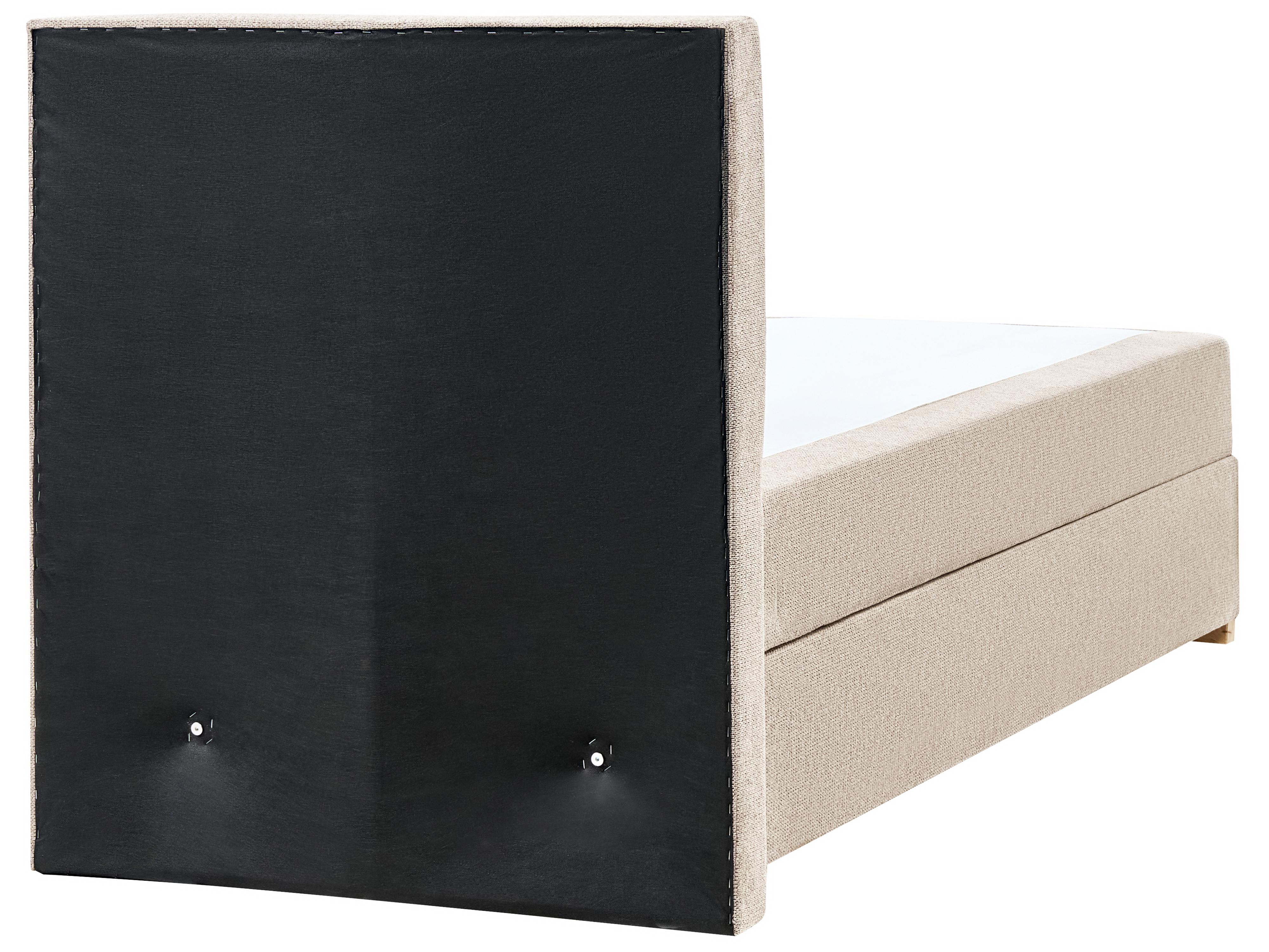 Boxspring met opbergruimte Stof MAJOR 90 x 200 cm Taupe