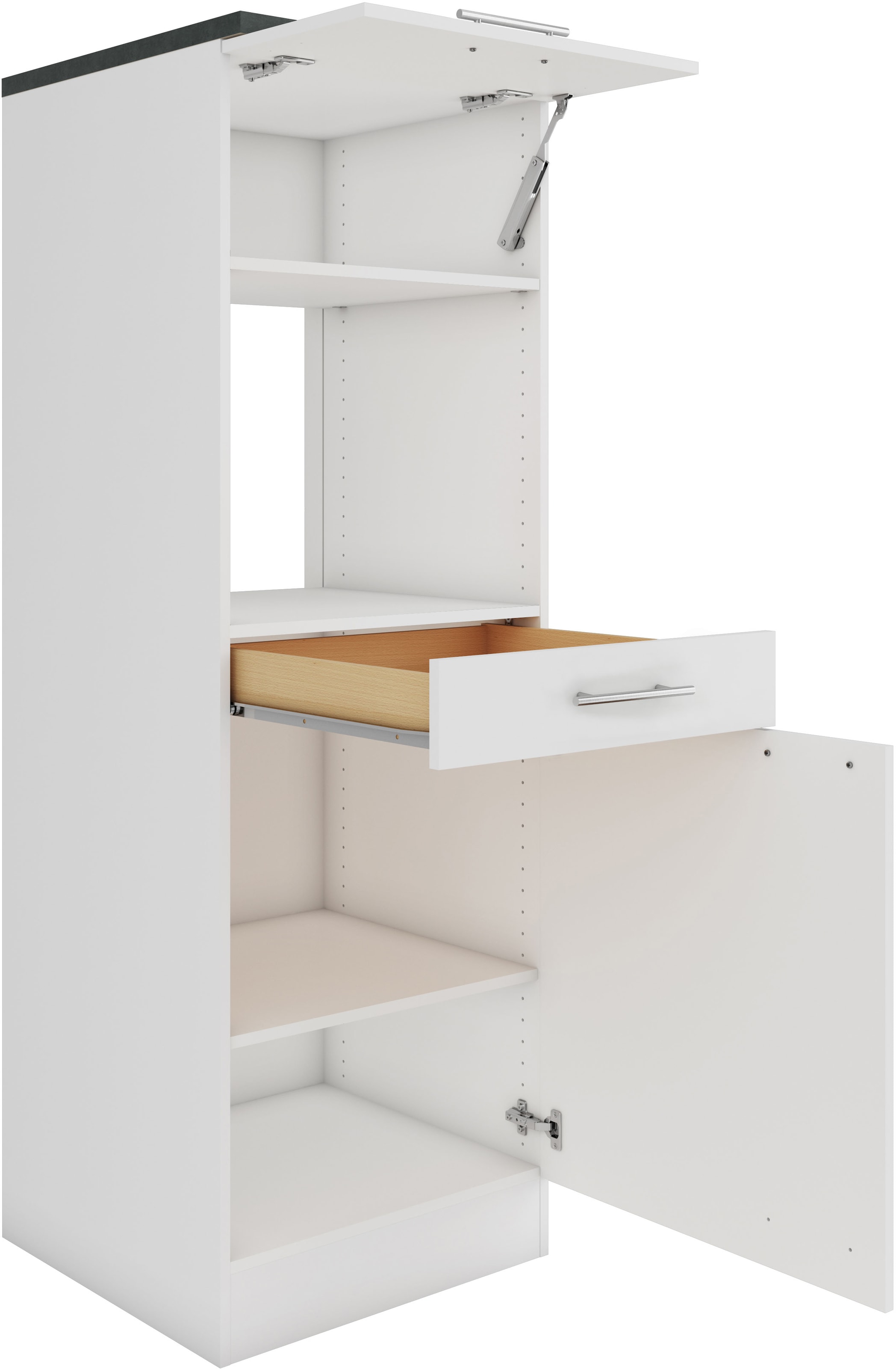 OPTIFIT Mikrowellenumbauschrank »Bella« Breite 60 cm, Nischenmasse B/T/H 56,7/55,5/44,8 cm