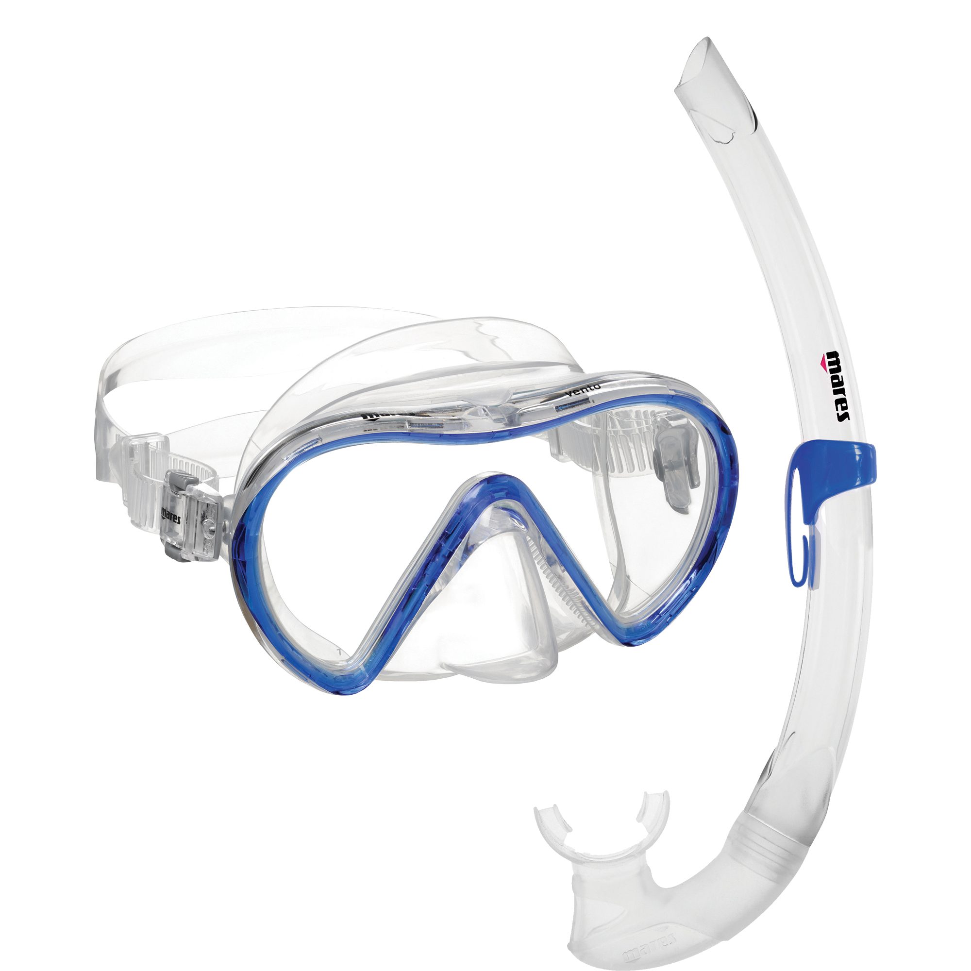 Mares Vento Combo Schorchelset blue reflex clear
