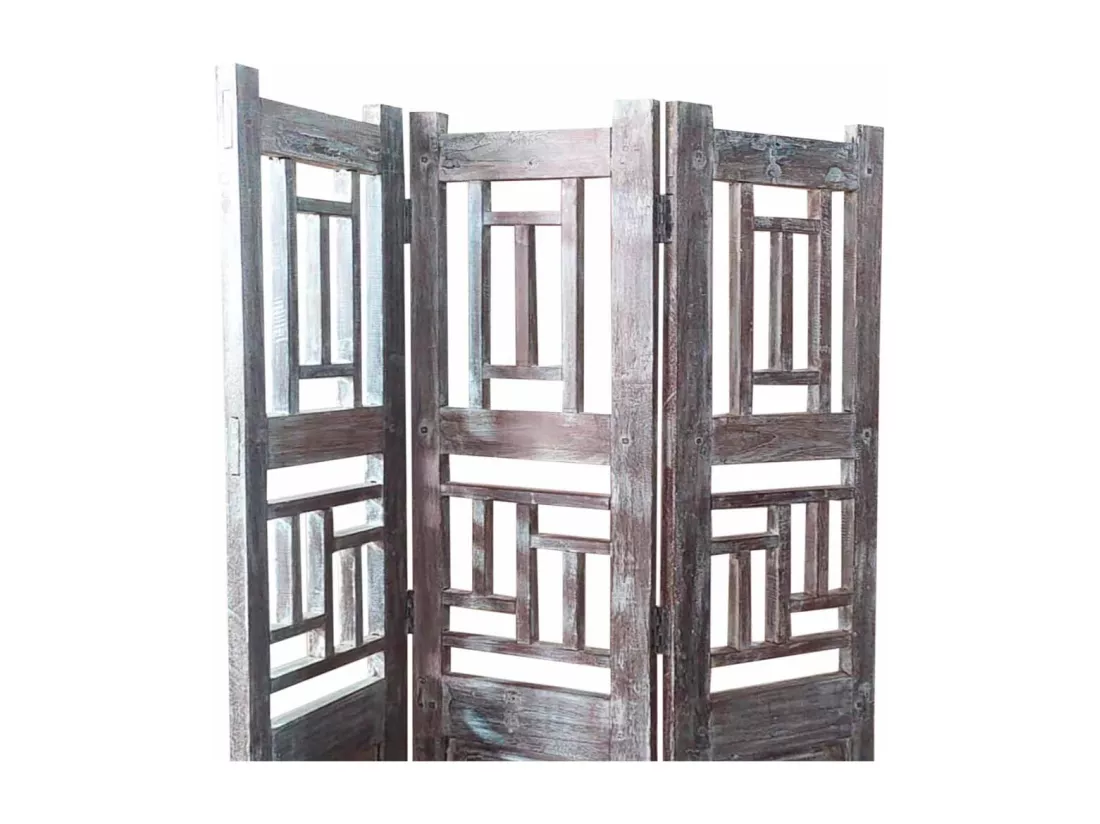 Paravent en bois marron 114x3x176h