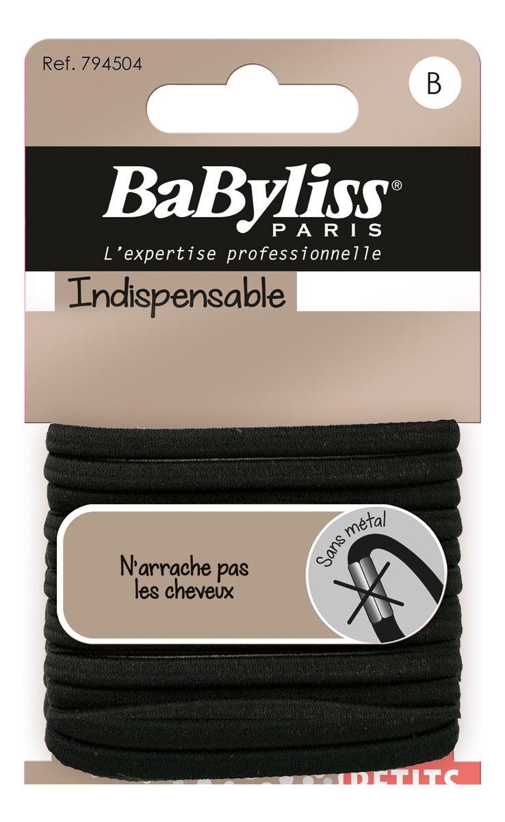 Babyliss Hårelastikker sort - 15 stk.