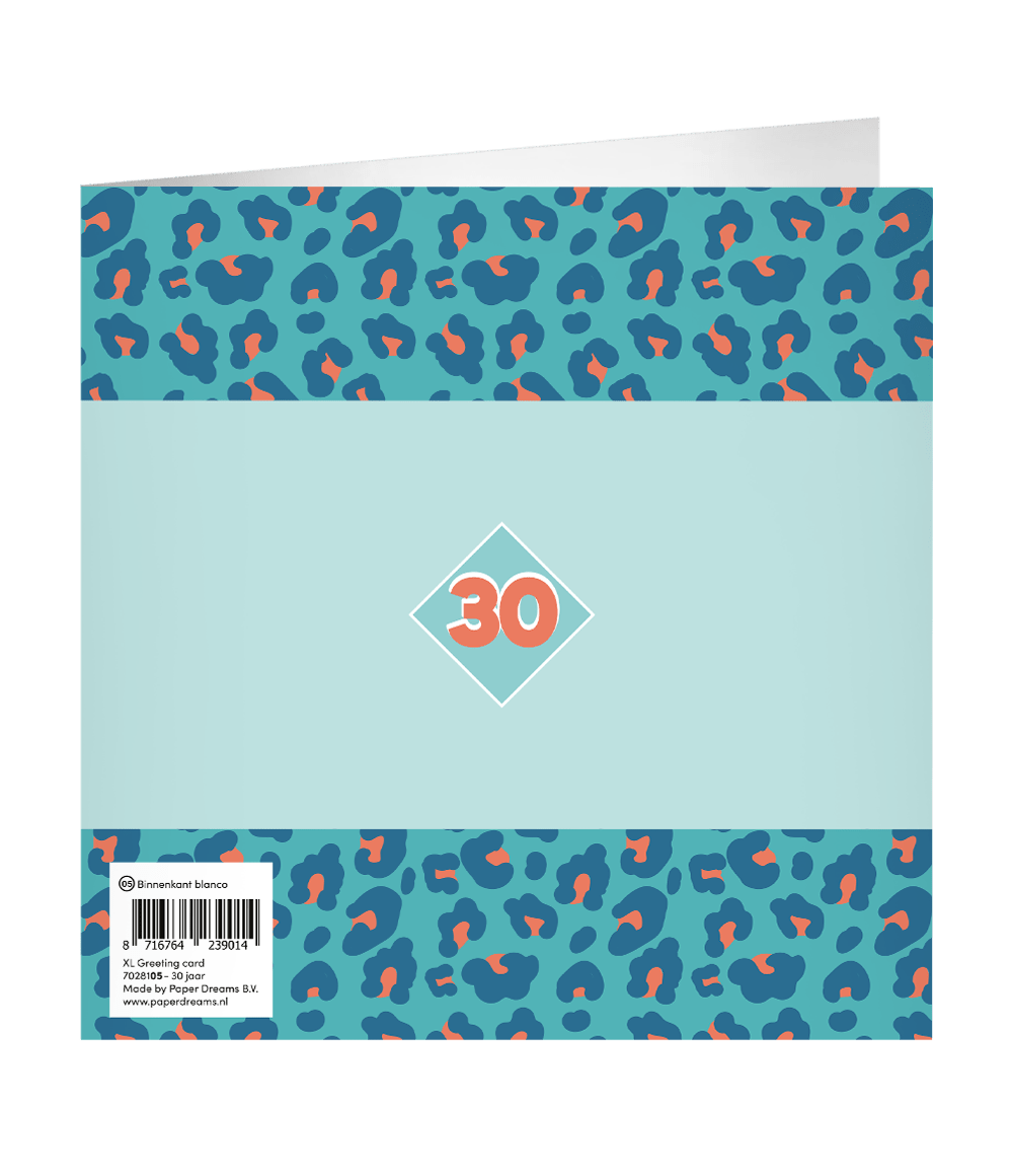 30 Jaar Wenskaart 23cm