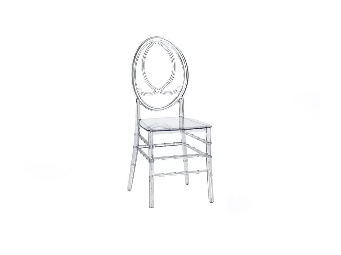 Lot de 2 chaises en polycarbonate plein - Cristal - AMALINE