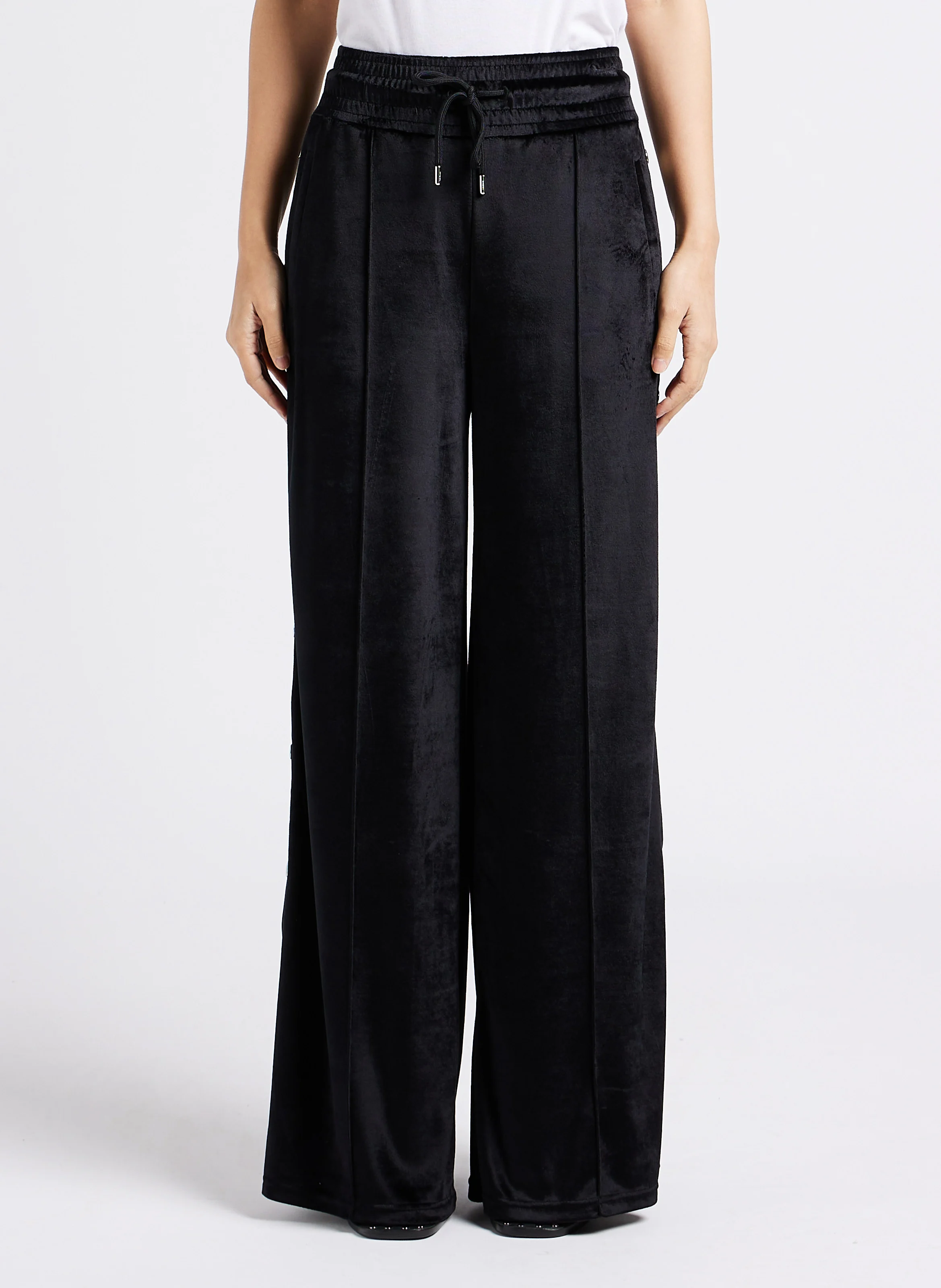 Pantalon large taille haute | Noir
