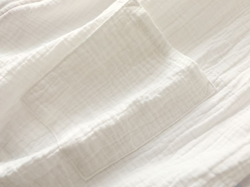 Finlies - Pyjamaset: 3/4-mouwen V-hals effen kimonotop + broek