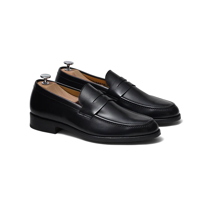 Master-Mocassin en cuir noir
