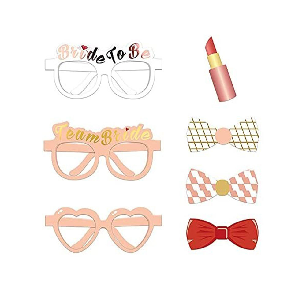(24er Set) Photo Booth Fotorequisiten Party Foto Accessoires Junggesellinnenabschied Dekorationen für lustige Bilder - Bride To Be