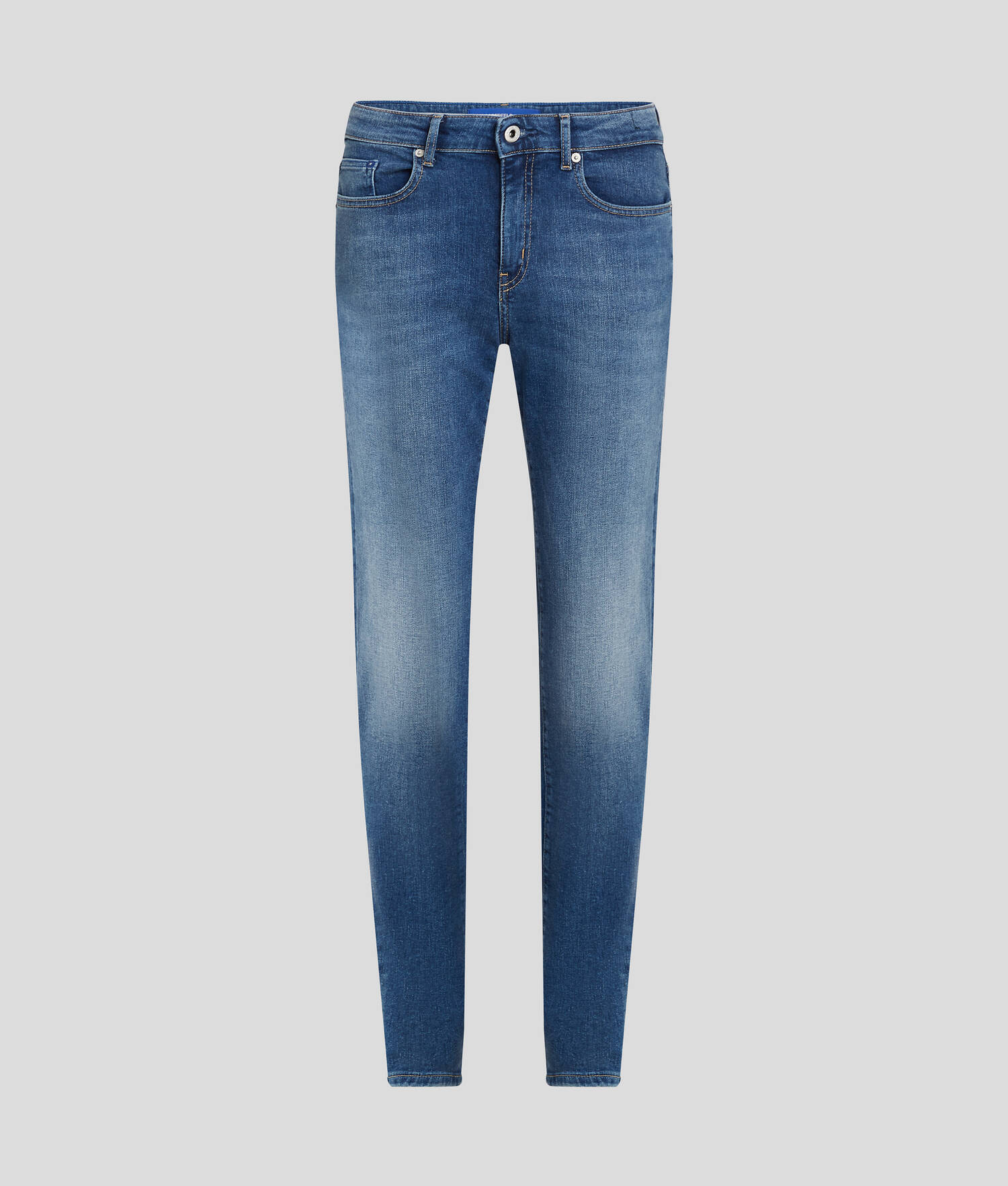 JEAN SLIM TAILLE MI-HAUTE - Bleu foncé délavé