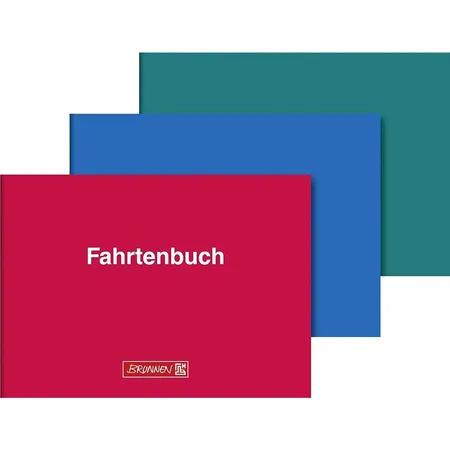 BRUNNEN Fahrtenbuch mit 40 Blatt, quer, A6, 1 Stück, sortiert