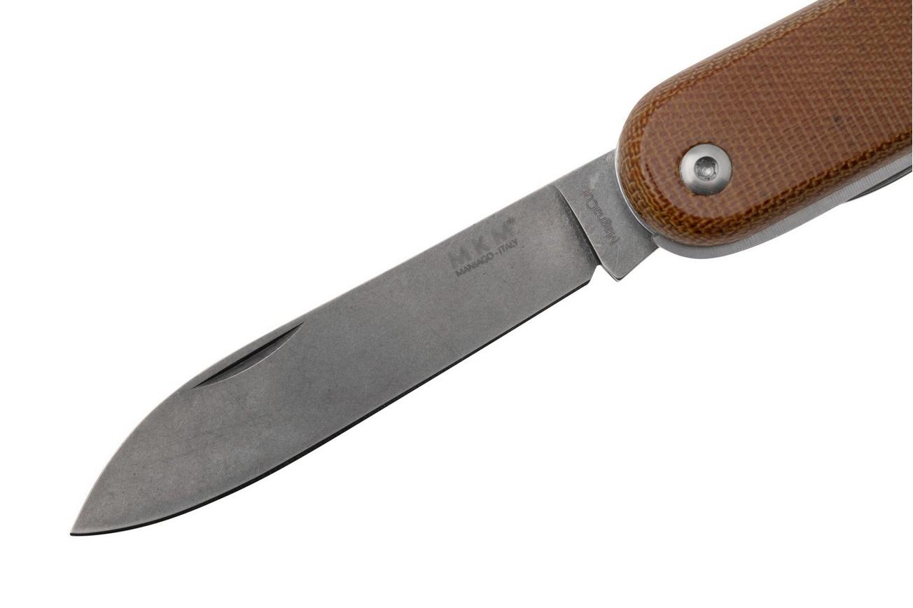 MKM Malga 5 MP05MAG-NC Magnacut Natural Canvas Micarta, zakmes