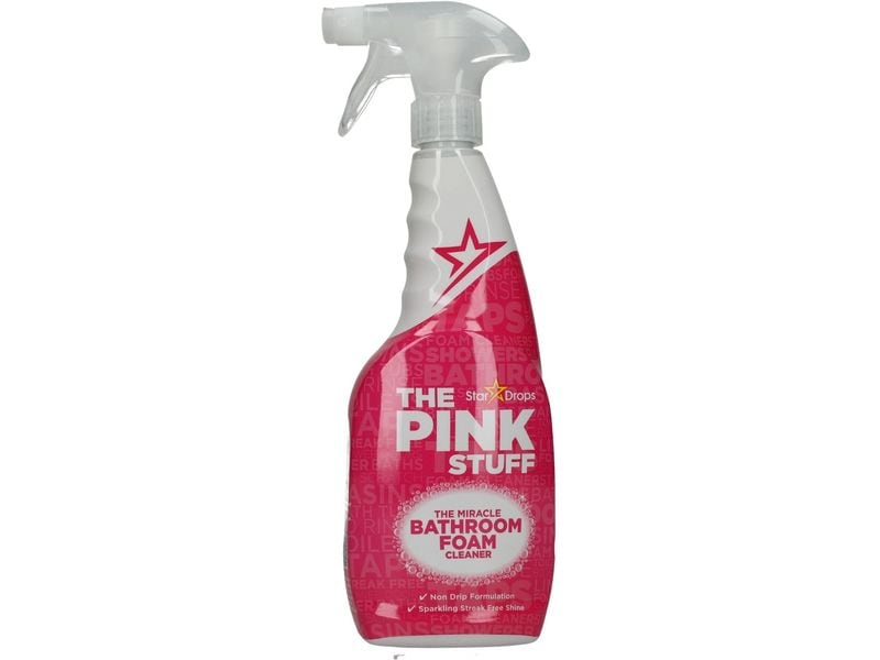 The Pink Stuff Badzimmerschaum 0.75 l Badezimmer-Schaumreiniger entfernt Schmutz, Seifenreste und Kalkablagerungen