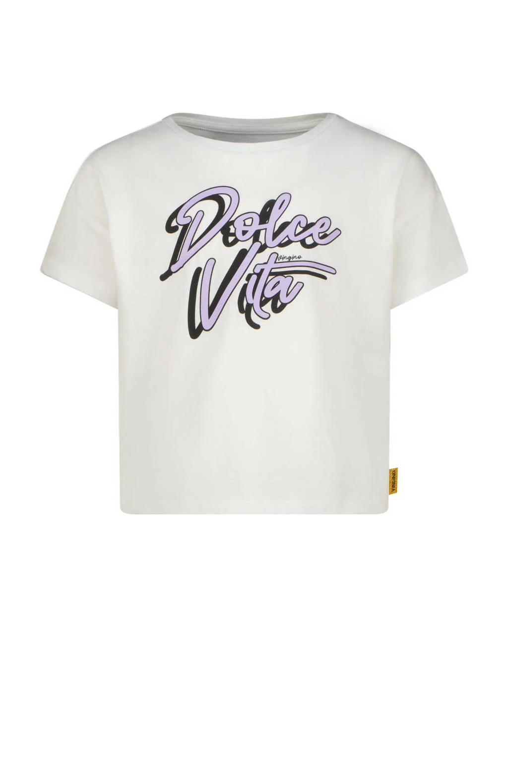 Vingino T-shirt Hilla met tekst wit