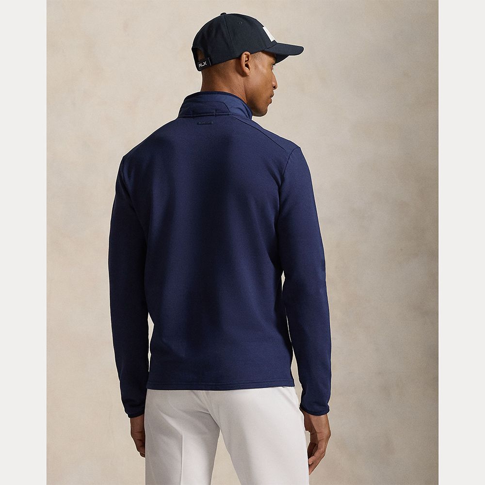 Hybrid Mock Neck Jakke Herre Navy