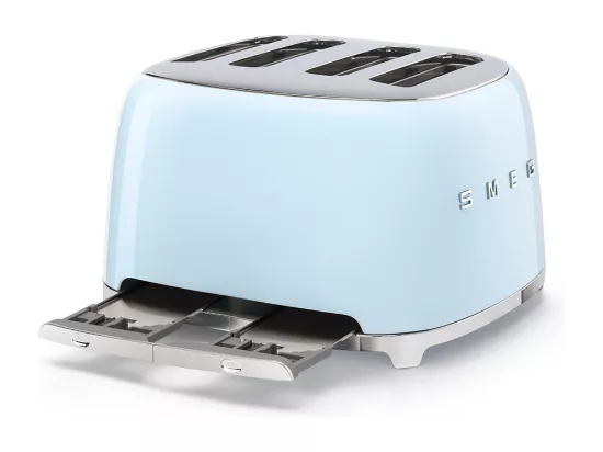 Smeg Grille-pains 4 fentes 950w bleu azur - tsf03pbeu