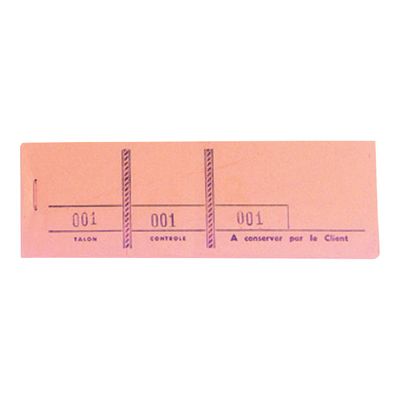 Exacompta - 10 Blocs passe partout 3 volets de 100 tickets - 48 x 150 mm - numéroté - rouge