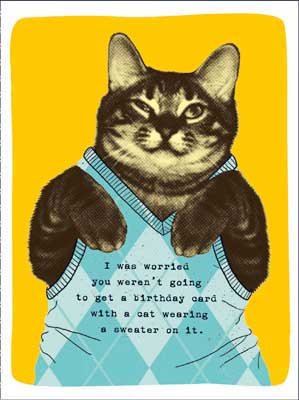 Cat in Sweater Card