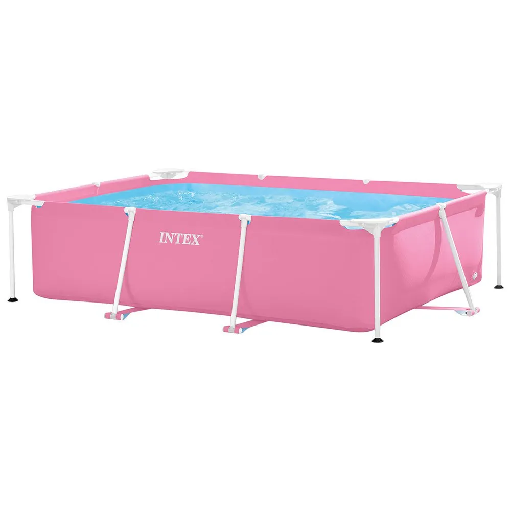 Intex 220x150x60 cm Stahl Rechteckiger Aufstellpool mit Rahmen