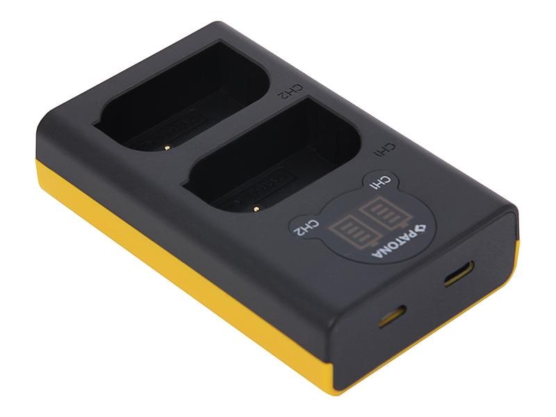 Patona Ladegerät Dual USB – Panasonic DMW-BLK22 USB-Dual-Ladegerät für die Panasonic Akkus DMW-BLK22