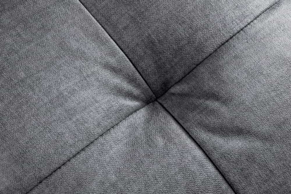 Ausziehbares Schlafsofa SMART 140cm grau Vogue Velours Samt 2-Sitzer Nosagfederung