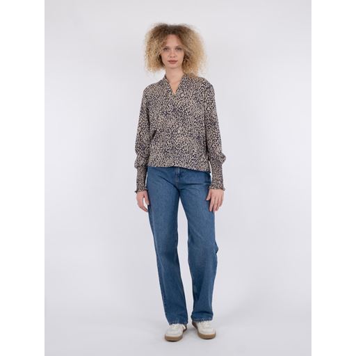 Neo Noir Landa Shadows Bluse, Navy, 40