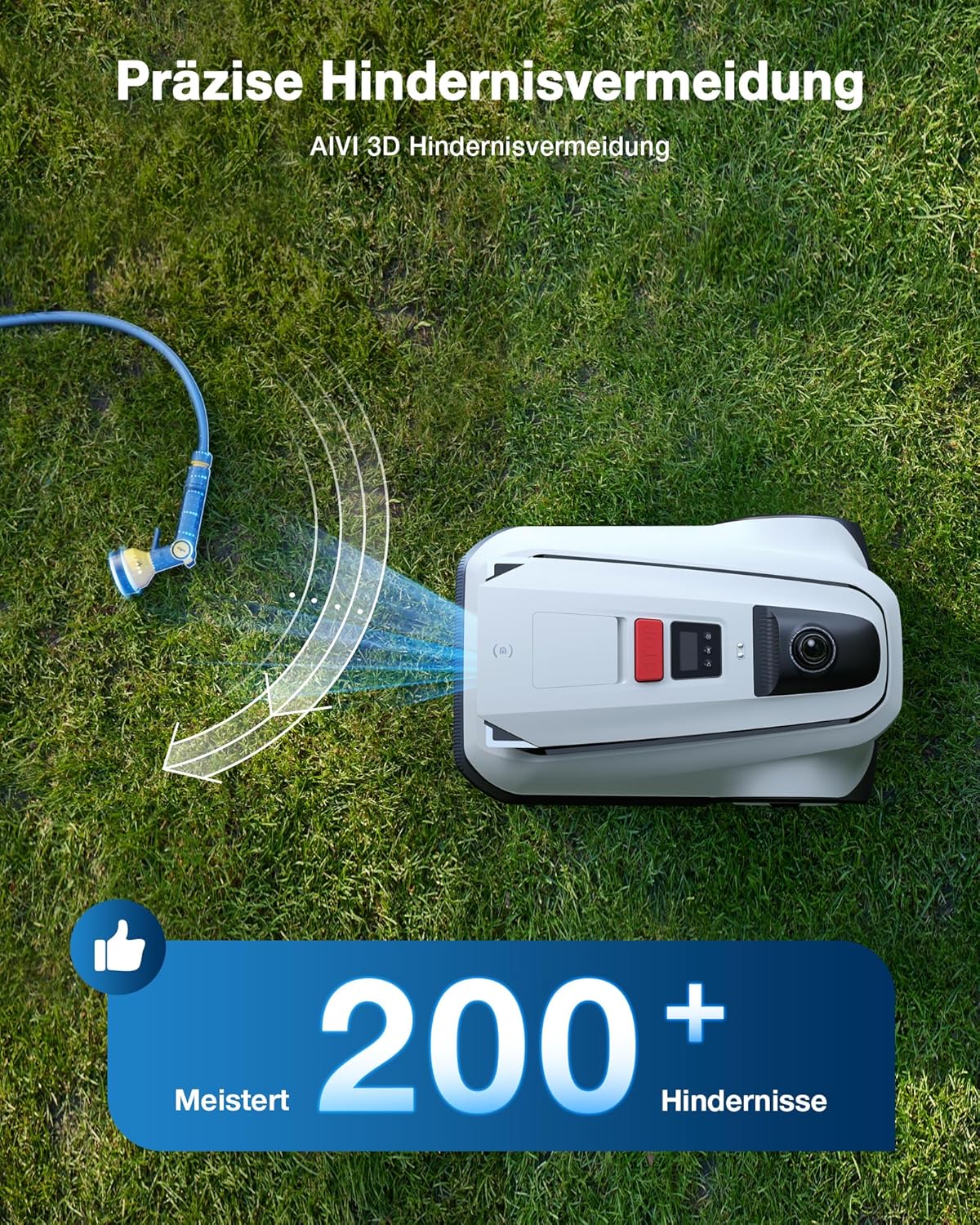 ECOVACS Goat A3000 LiDAR Mähroboter ohne Begrenzungskabel, 3000 m², Dual-LiDAR Navigation, 330 mm Schnittbreite, Rasenmäher Roboter, 45 min Schnellladung, 100W Schnitteistung, präzises Kantenmähen
